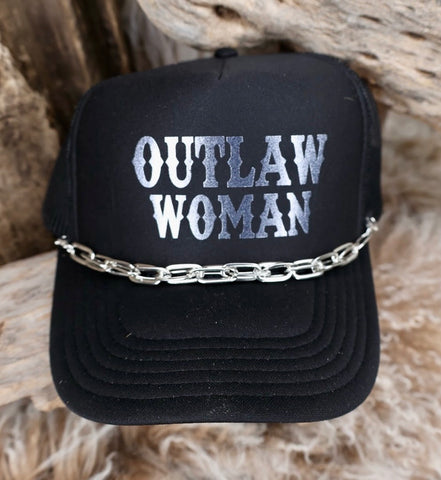 TRUCKER CAP Outlaw Woman BlackSilver