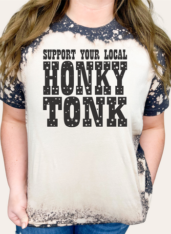 GRAPHIC TEE 593DG Support Your Local Honky Tonk
