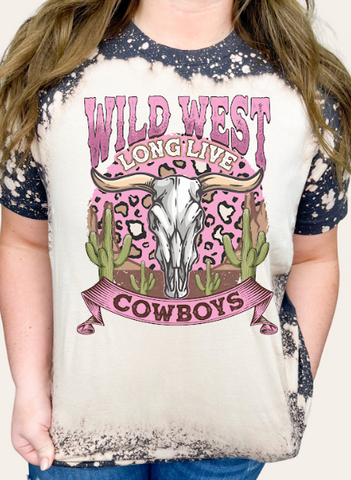GRAPHIC TEE 434DG Wild West Long Live Cowboys