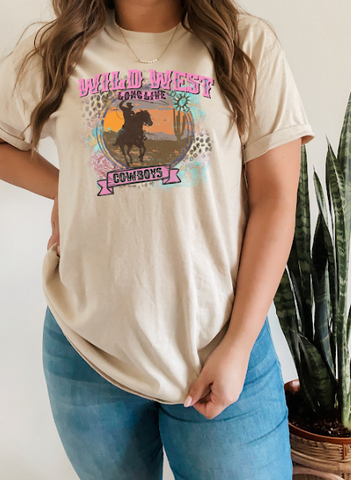 GRAPHIC TEE 437S Wild West Long Live Cowboys